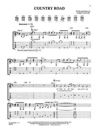 The New Best of James Taylor for Guitar: Easy TAB Deluxe (New Best of...for Guitar)