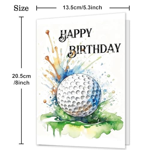 Funny Golf Birthday Card for Men Women, Happy Birthday Gift for Golfer, Golf Birthday Card Gifts for Dad Husband Boyfriend Brother Friend