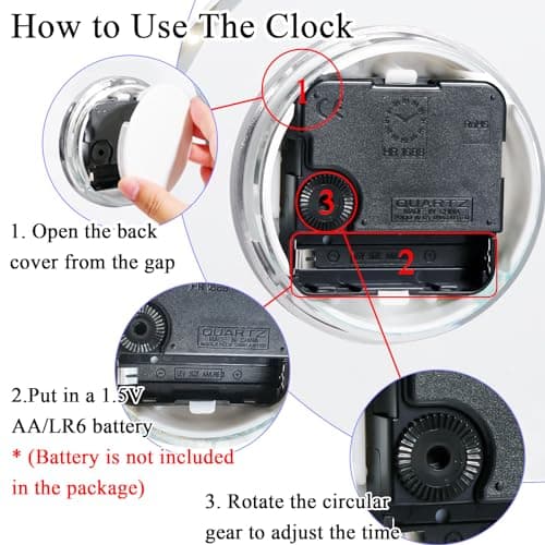 YWHL 25th Wedding Anniversary Clock Gifts for Couple, 25 Year Anniversary Keepsake Gifts for Husband/Wife, Glass Clock Decoration for 25 Years for Marriage (Battery not Included)