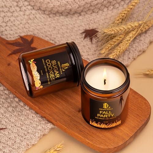 Fall Winter Candle | Sugar Cookies Scented Candle - Thanksgiving Home Decor, 7oz Winter Soy Candles with 50hr Burn Time, Holiday Thanksgiving Christmas Gifts for Women Men