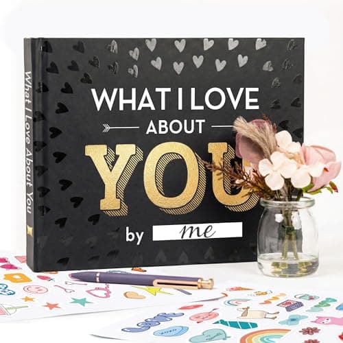 What I Love about You Book - Valentines Day Gifts for Him, Her - Fill-in-the-Blank Book for Men, Boyfriend, Husband, Women, Girlfriend, Wife, Him, Her - Couples Gifts for Anniversary, Christmas & More