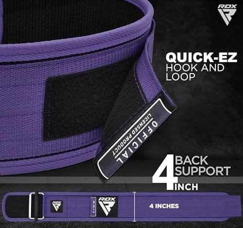 RDX Weight Lifting Belt - AUTO LOCK 4” Premium Adjustable Gym Belt for Olympic Cross Training - Support for Men Women Functional Fitness Workout - WOD Powerlifting Bodybuilding Weightlifting Deadlift