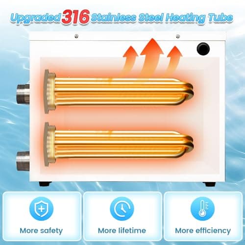 Electric Pool Heater for Inground & Above Ground Pools 11KW 220V, Hot Tub Heaters with Digital Touch Screen, SPA Water Thermostat Swimming Pool Warmer