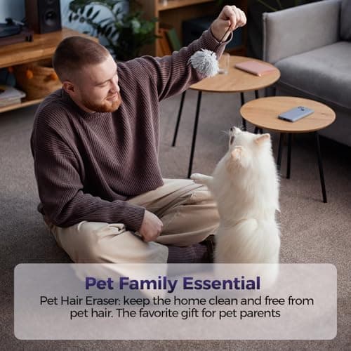 Pet Hair Handheld Vacuum Cordless: 20000PA High Power Car Vacuum with Motorized Brush and LED Light, Rechargeable Hand Held Vacuum Cleaner with Reusable Filter for Car, Home, Office & Pet, Purple