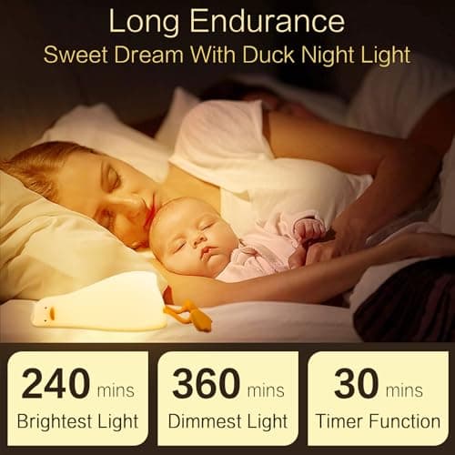 Lying Flat, Cute Squishy Ducky Lay Touch Kids Lamp, College Funny Dirty Santa Gag, Yankee Swap, Birthday Gifts, Safe Silicone YR YRHH-PET Existential Crisis Duck Lamp Night Light, White Elephant Gifts B0DRL96PCC