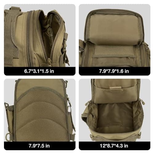 Piscifun Fishing Backpack with Rod Holder, Lightweight Sling Bag Storge Gear and Equipment