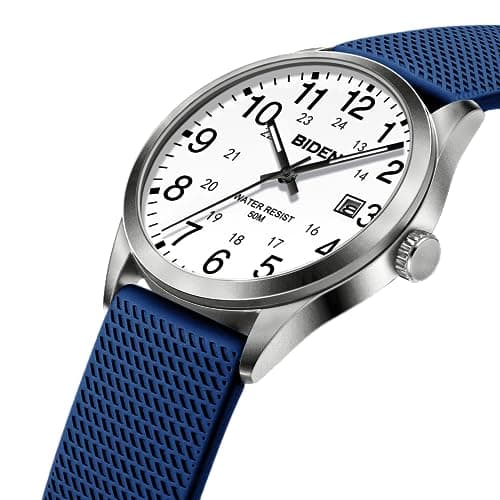 LN LENQIN Mens Watches Analog Quartz Sports Unisex 30M Waterproof Nurse Watch for Men Women Medical Professionals Military Time with Second Hand Glowing Easy to Read Dial