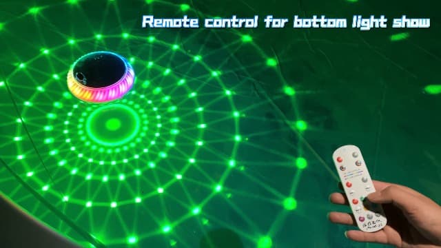 Floating Pool Lights Solar Powered, 7.6 Inch RGB Upper& Lower Color Changing Solar Pool Lights that Float with Dynamic Lighting Effects, IP68 Waterproof Swimming Pools Light for Party Decor(2)