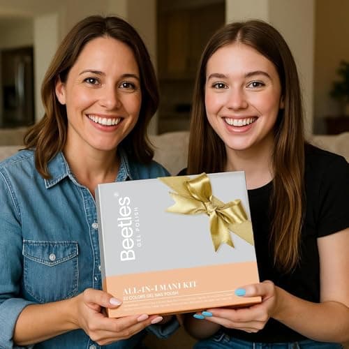 Beetles Gel Nail Polish Kit with U V Light -54 Pcs Gel Nail Kit Four Seasons Glow 32 Colors Set with Base Matte & Glossy Top Coat Soak Off Home Salon DIY Manicure Christmas Gifts for Women Teen Girls