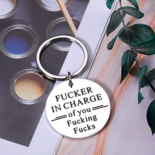 STUNFASSOO Boss Day Gifts for Women Men, Funny Boss Gifts Keychain, Office Gag Gifts for Bosses