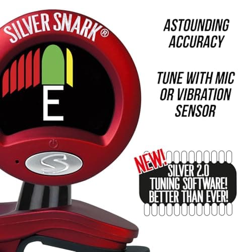 Snark Silver Snark Chromatic Tuner, Red (SIL-RED)