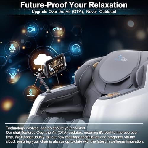 MassaMAX 2026 4D Massage Chair, Full Body Recliner with OTA Cloud Tech, Deep Yoga Stretch, 27 Auto Modes, 55" SL Track, APP & AI Voice Control, Auto Footrest, Zero Gravity, and Heating for Relaxation