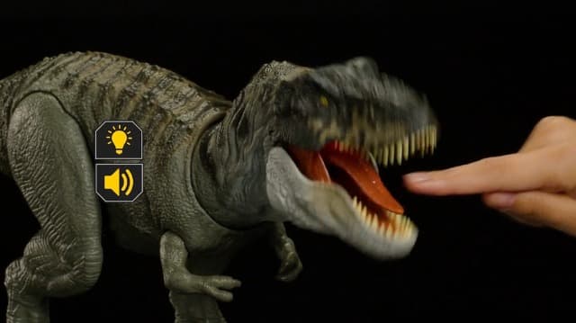 Mattel Jurassic World Rebirth Power Devour Tyrannosaurus Rex Dinosaur Figure with Tongue Activated Constant Chomp, Lights & Sounds, Digital Play