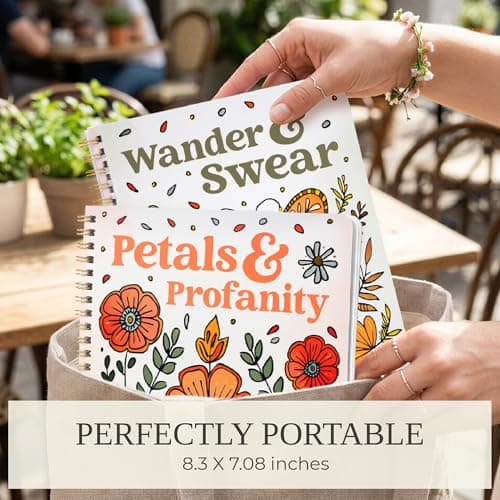 Funny Coloring Books with a Lot of Laughs - The Perfect Stress Relieving Gift for Women and Friends Beautiful Coloring Book Set of 2 for Adult Relaxation with Floral Designs B0DNK9H45K