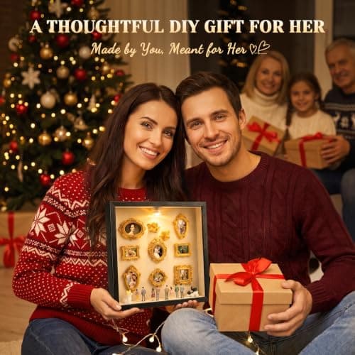 Creative Story Scene Building Set with Remote Control Warm Light, Vintage Decor Gift for Women, Friends and Family BlueFire DIY Mini Museum Kit, Handmade Shadow Box Craft with LED Light B0H29B9VVH