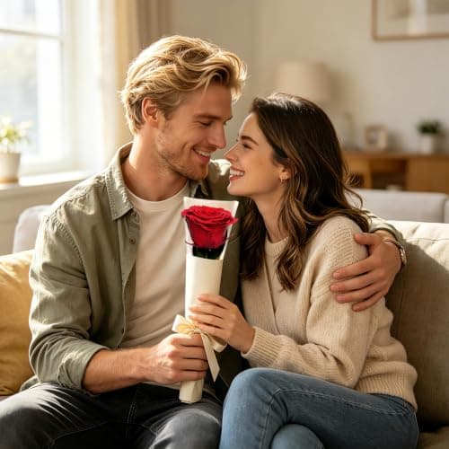 Preserved Rose Flowers for Delivery, Single Red Forever Roses Real Flower Gifts for Women Mom, Mother's Day Wife Anniversary Wedding Graduation Christmas Valentine's Day Rose Gifts for Her Girlfriend B0HBVTMNM1