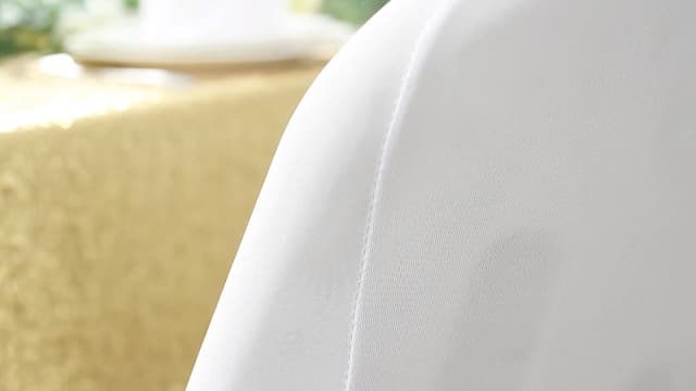 Peomeise Stretch Spandex Folding Chair Cover for Wedding Party Dining Banquet Event (White,12pcs)