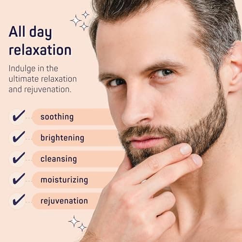 SpaLife Men's Sandalwood Luxury Spa Skincare Set - Complete Care Kit for Rugged Revitalization, Exfoliating Scrub - Bath and Body Collection for Cleansing, Moisturizing, and Rejuvenation