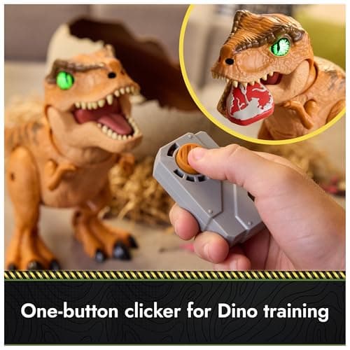 Primal Hatch Jurassic World Interactive Toy Dinosaur & Egg, Hatch & Train Your own Baby Dino with 100+ Sounds & Reactions, Kids Toys for Boys & Girls Aged 5 & Up