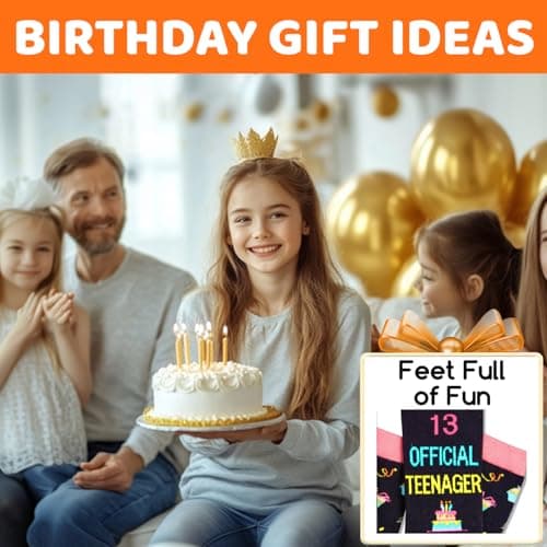 HAPPYPOP Official Teenager Girl Birthday Gifts - 13 Year Old Teen Girls Sock Gifts