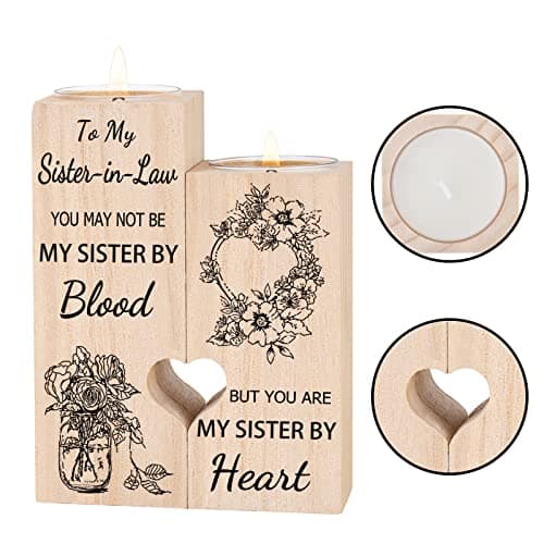 Sister in Law Gifts, Candlestick - Gifts for Sister in Law Birthday Christmas Mother's Day Wedding Gifts