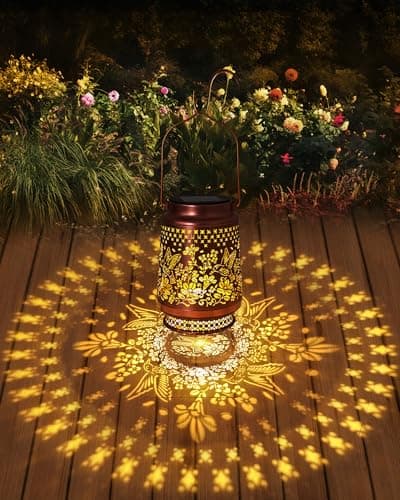 Christmas Gifts for Women, Hummingbird Solar Lanterns Outdoor Waterproof, Garden Decor Birthday Gifts for Women Mom Grandma Sister, Metal Hanging Solar Lights Outside Decorative for Backyard Patio
