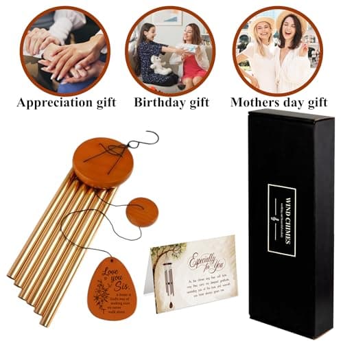 A Sister is God's Way We Never Walk Alone Wind Chimes Birthday Gifts for Sister Gifts from Sisters, Brother - 28" Sisters WindChimes Gift for Christmas, Anniversaries B0DY48TF13