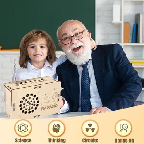 STEM Toys for Ages 6-8-13 Science Kits DIY Building Your Own Radio Crafts for Kids Stocking Stuffers Birthday Gifts for 9 11 12 14 15+ Year Old Boys Girls Teens Circuit Engineering Electronics Project