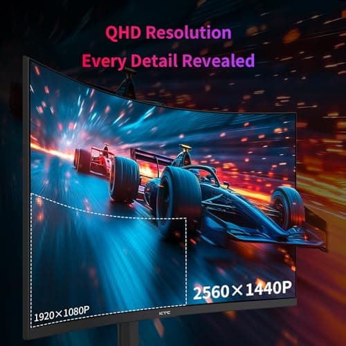 KTC 32Inch 240Hz Curved Gaming Monitor, 1000R VA, QHD(2560x1440p), 4000:1 Contrast, Support FreeSync GSync, HDMI2.0(144hz)/DP1.4(240hz)/Earphone, Tilt, Xbox PS5 Switch, 2K Computer Monitor (Renewed)