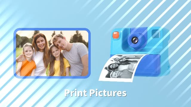 Kids Camera Instant Print, Christmas Birthday Gifts for Girl Boys 3-12 Years Old, FHD Selfie Digital Video Cameras Toddler 3 Rolls Print Paper & 32G Card (Blue) B0CSYC751H