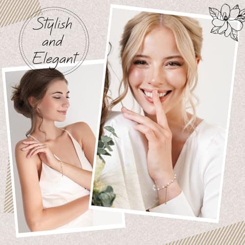 Pearl Bridal Jewelry Favor, Microfiber Pouch, Wedding Party Favor, Proposal Stuffer, Bridesmaid Gift Set of 8 Quelay 16 Pcs Bridesmaid Bracelet Gift with Pouch B0DNS51NB8