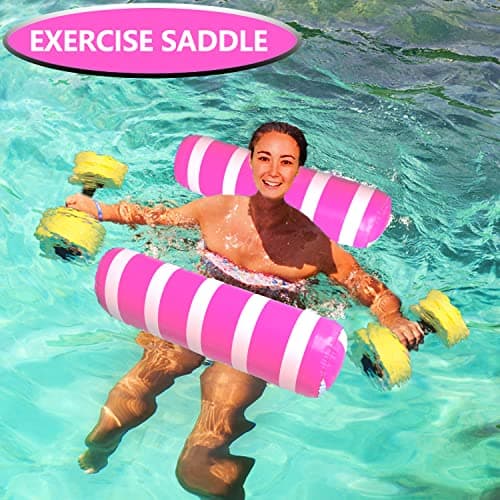 3 Pack Inflatable Pool Floats Adult Size Water Hammock,Pool Floaties Toys,4-in-1 Multi-Purpose Floats for Swimming Pool,Pool Rafts Lounge Chairs Floating,for Adults Vacation Fun and Rest