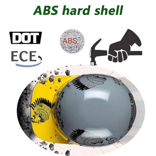 Baseball Motorcycle Half Helmet DOT Approved for Adults Universal Hat Style Helmet with Adjustable Quick Release Buckle Fits Bicycle Cruiser Scooter