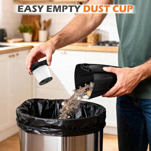 Zefiro 600W 28kpa Small Corded Stick Vacuum,16Ft Corded Handheld Vacuum Cleaners for Home, Hard Floor, Carpet, Pet Hair,Dorm,RV