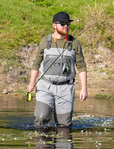 Trudave Fishing Waders, Waterproof Chest Waders for Men & Women, Lightweight Fly Fishing Stockingfoot Waders for Hunting