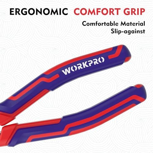 WORKPRO 6” Wire Cutters Heavy Duty CRV Steel, Diagonal Pliers for Cutting Wires Craft, Comfort Grip Handle B0B8SKQB9Z