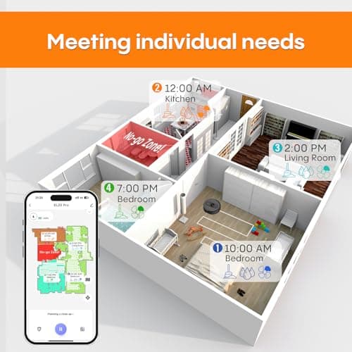 Robot Vacuum and Mop with Self-Emptying, 5000Pa Robotic Vacuum with Mapping, LiDAR Navigation, 90-Day Hands-Free Cleaning, Wi-Fi/App/Alexa Control, No-Go Zones,Ideal for Pet, Hard Floors, Carpet