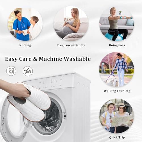 Scurtain Womens Walking Shoes Comfortable Wide Diabetic Shoes Adjustable Zero Drop Edema Shoe Breathable Neuropathy Nursing Shoes Casual Wide Width Sneakers