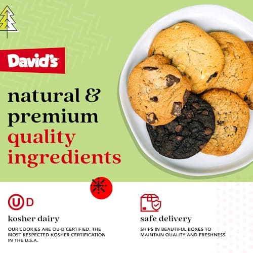 David's Cookies Merry Christmas Assorted Cookies in Sweet Sampler Tin – Fresh Baked Delicious Crunchy Cookies, Gourmet Cookie Gift Box For Friends, Family – Christmas Treats For Holiday Gatherings