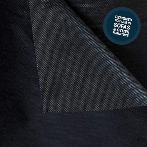 House2Home Upholstery Fabric 60 Inch x 3 Yard, Black Fabric, Cambric Dust Cover Fabric for Sofas, Chairs, Box Spring Foundations, Tela para Tapizar Muebles, Dust Cover