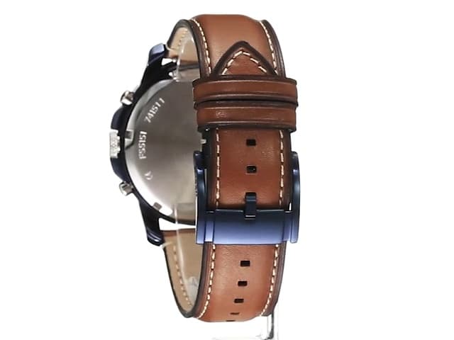 Fossil Men's Grant Quartz Stainless Steel and Leather Chronograph Watch