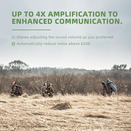 PROHEAR Electronic Ear Protection for Shooting with 4X Sound Amplification, Gun Range Hearing Protection Muffs, NRR 23dB Noise Reduction Headphones for Hunting, Green