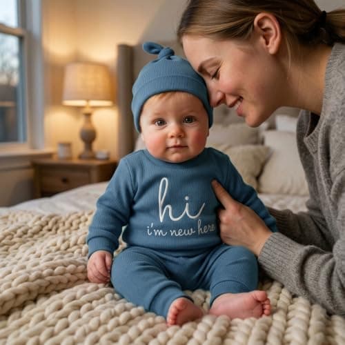 Hat Long Shirt Long Pants Outfits Set Newborn Set Baby Boys Girls New Baby Cotton Coming Home Clothes Outfits B0HBQGWX2J