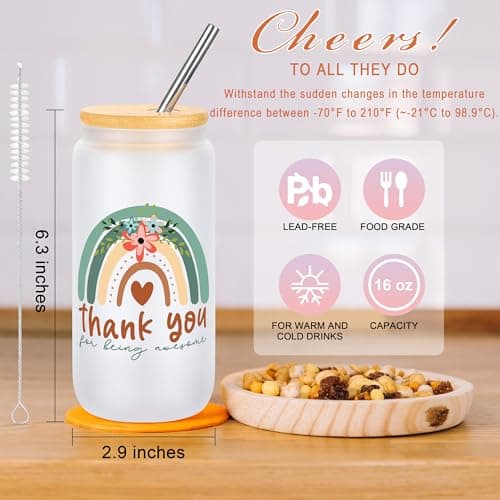 Thank You Gifts for Women Coworkers, Appreciation Farewell Goodbye Going Away Gifts for Coworker Friends Teacher Employees, Christmas Mothers Day Birthday Gifts for Women Set of 6