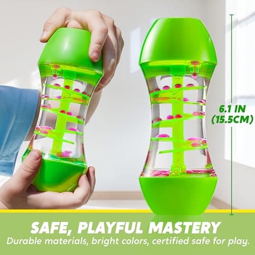 JOYIN 4-Pack Fidget Tubes for Kids, Sensory Tubes, Stress Relief Toy, Speech Therapy, Calming Toys for Children with Autism, Calm Down Corner Classroom Supplies, Christmas School Gifts for Toddlers