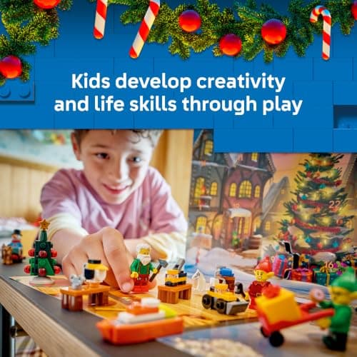 Christmas Advent Calendar for Kids, Building Toy, Boys & Girls, Ages 5+, Holiday Family Activity, 6 Minifigures, 252 pieces LEGO City Advent Calendar 2026 60510 B0G5QJP2BW