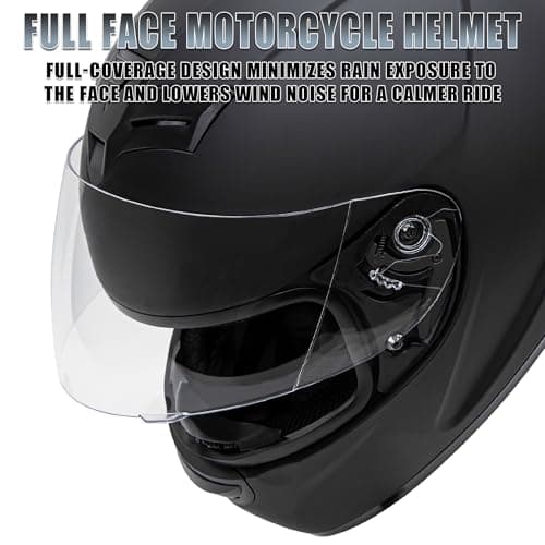 Cartman Full Face Motorbike Helmet - DOT Certified for Racing & Street Bikes, Adult Visor Helmet with Aerodynamic Design