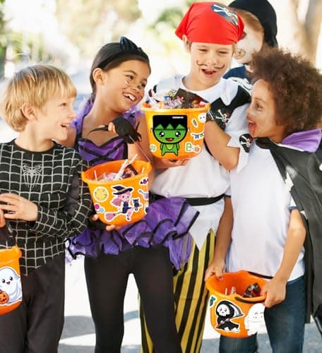 Halloween Party Favors - DIY Crafts Stickers for Kids - Kids Halloween Decorations Gifts Activities Party Supplies(24 Sheets)