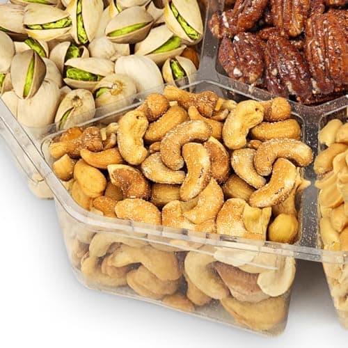 7 Sectional Platter With a Variety of Freshly Roasted Nuts, Beautifully Packaged Gift for Birthday Nuts Gift Basket B0CGVVR2H9