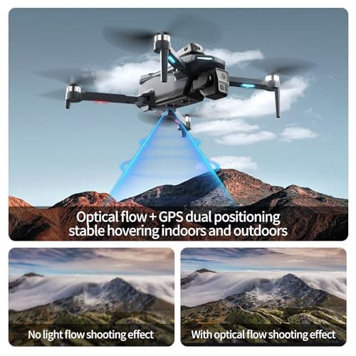 GPS Drone with HD Dual Camera, Brushless Motor & 5 Inch Screen Remote, EIS Anti-Shake Gimbal, Obstacle Avoidance & Optical Flow Positioning, under 250g Lightweight XT606 FPV Drone for Beginners Adults